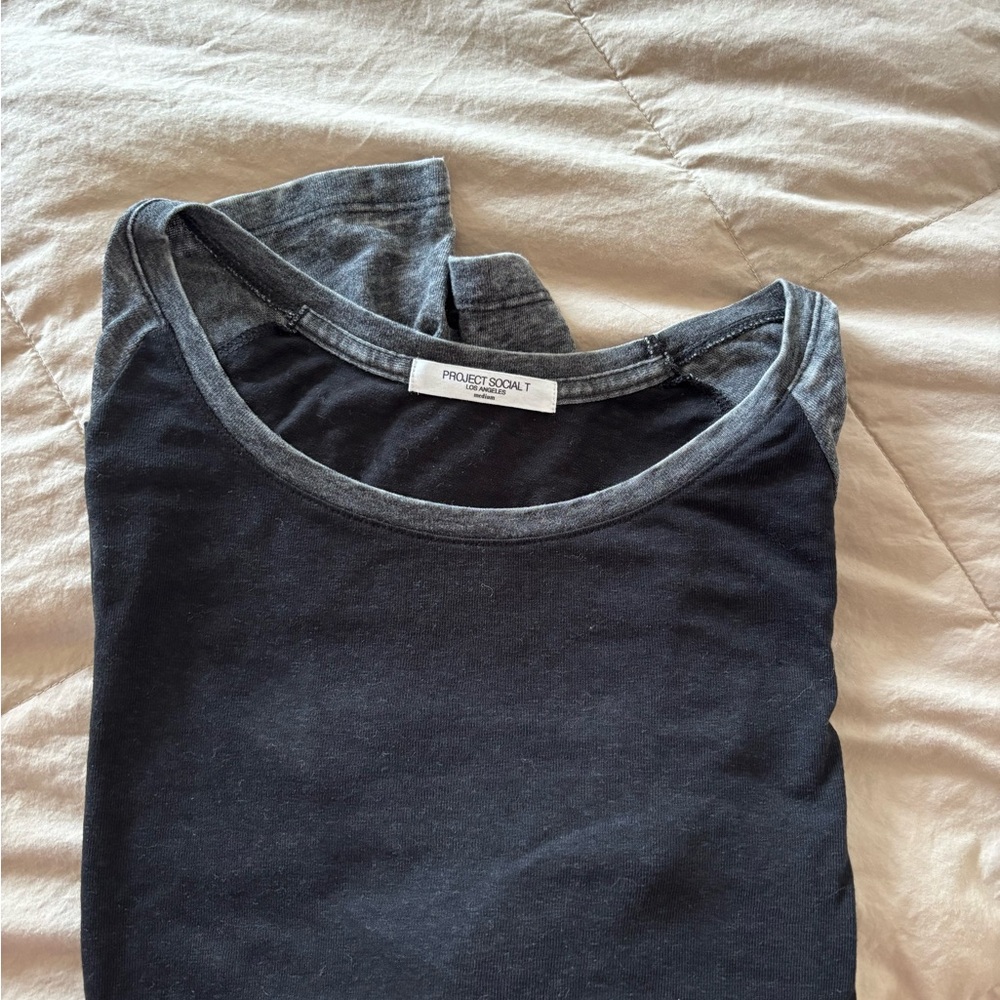 Project Social T Baseball Long Sleeve Tee